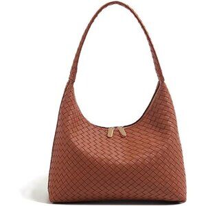 Vegan Leather Hobo Bags for Women Camel Brown